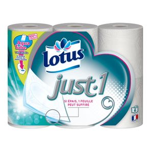 Lotus Papier toilette Aqua Tube Just 1 le paquet de 6 rouleaux