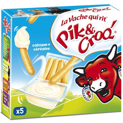 Pik&Croq au lait pasteurise et gressins LA VACHE QUI RIT, 20%MG, 5x35g