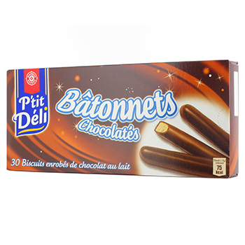 Biscuits P'tit deli Batonnets Chocolat 150g