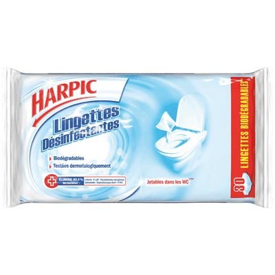 Harpic lingettes nettoyantes désinfectantes x30