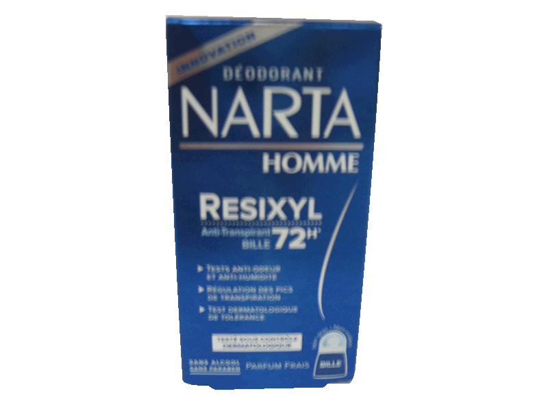 Deodorant 72H Resixyl NARTA Homme, bille de 50ml