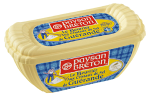Paysan breton, Beurre aux cristaux de sel de guerande, le beurrier de 250 gr