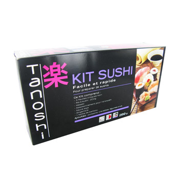 TANOSHI Kit sushi facile et rapide pour 24 à 30 sushis 2 personnes 289g pas  cher 
