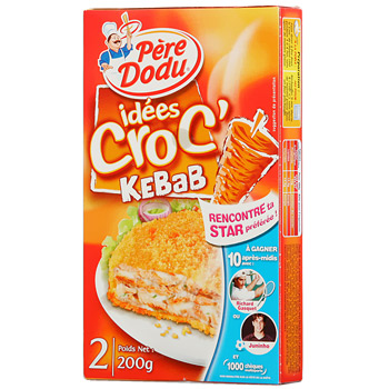 Père Dodu Crousty Croc' kebab la boite de 2 - 200 g
