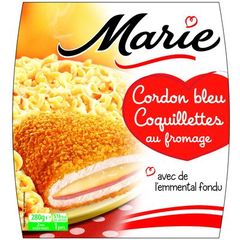 Marie, Cordon bleu coquillettes au fromage, la barquette de 280g