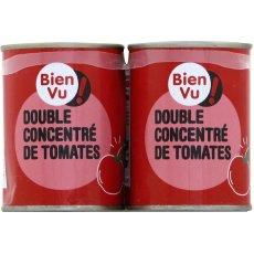 Double concentre de tomates Bien Vu, 4 boites, 560g