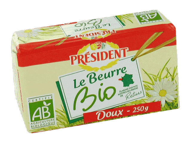 President beurre doux bio 250g