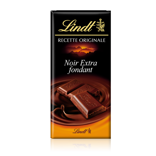 LINDT tablette de Chocolat Noir Extra fondant 3x100g 300g