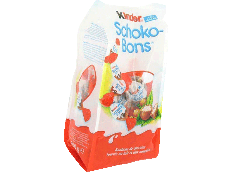 Kinder Schoko-Bons - Bonbons de chocolat fourrés au lait et... le sachet de 200 g