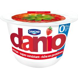 Danone, Danio - Spécialité laitière 0% sur lit de fraises, le pot de 150 g