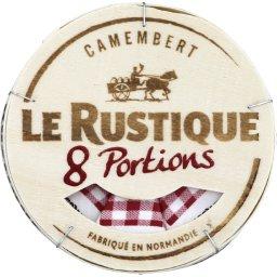 Camembert au lait pasteurise LE RUSTIQUE, 21%MG, 8 portions, 240g