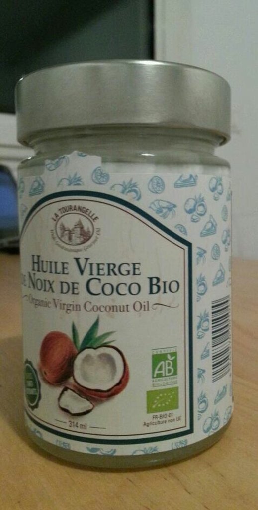 Huile vierge de noix de coco bio HUILERIE DE LA CROIX VERTE, 314 ml