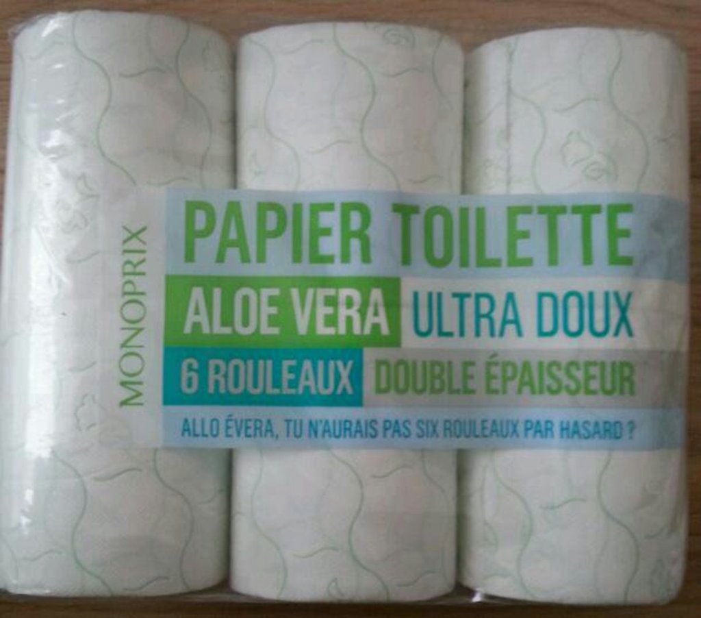 Cora papier toilette 3 plis blanc bleu x63 rouleaux (lots 7 paquets x 9  rouleaux)