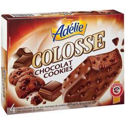 Adelie, Colosse - Glace chocolat cookies, les 4 batonnets de 100ml