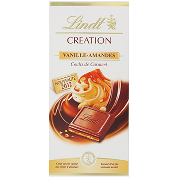 Chocolat creation Lindt Lait vanille amande 150g
