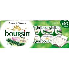 BOURSIN Echalote Ciboulette au lait pasteurise, 41%MG, 10 portions, 160g