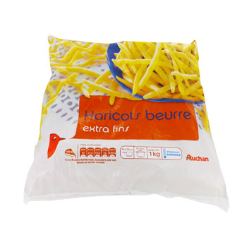 Auchan haricots beurre extra fin 1kg