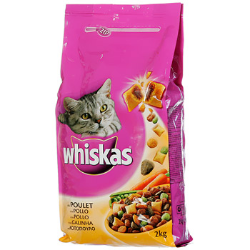 Croquettes au poulet Whiskas pour chat sac de 2kg