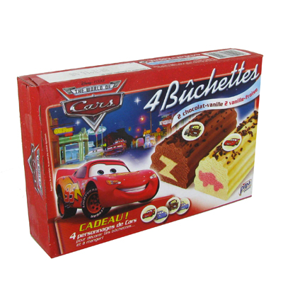 Cars buchettes vanille fraise x4 -440ml