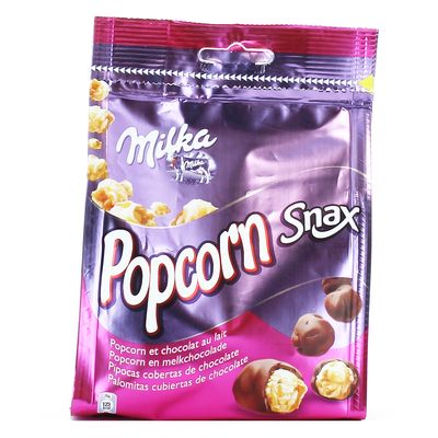 Milka, Popcorn Snack chocolat au lait, le paquet de 130g