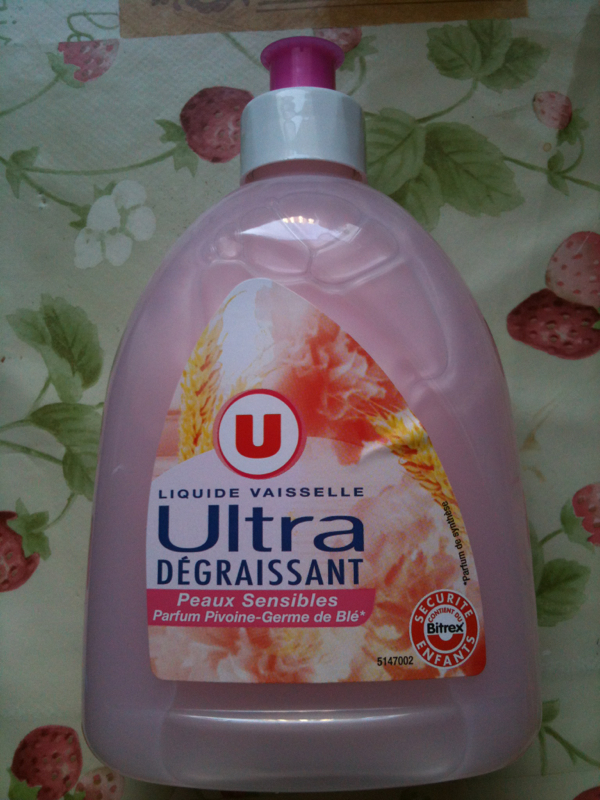 Liquide vaisselle peaux sensibles, U Nature (500 ml)