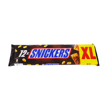 Barres chocolatees caramel et cacahuetes format XL