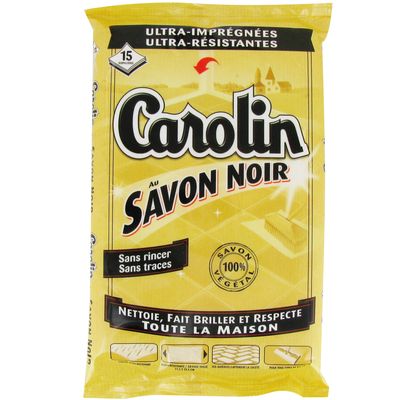 Lingettes au savon noir Savon 100% vegetal