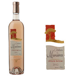 Château des Muraires Côtes de Provence Séduction, vin rosé la bouteille de 75 cl
