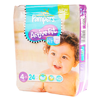 Pampers active fit 7-18kg paquet T4 maxi x24