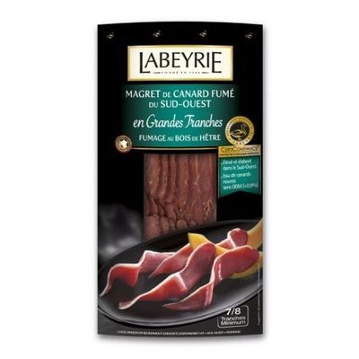 Magret canard Labeyrie Fumés grandes tranches 90g