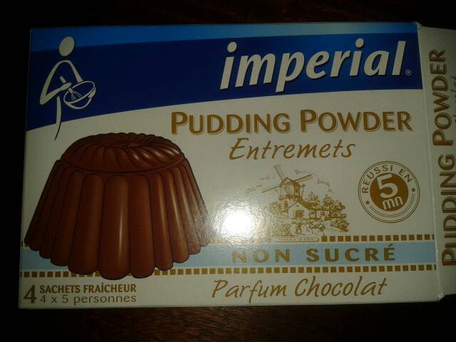 Imperial, Pudding parfum chocolat, non sucre, les 4 sachets de 35g