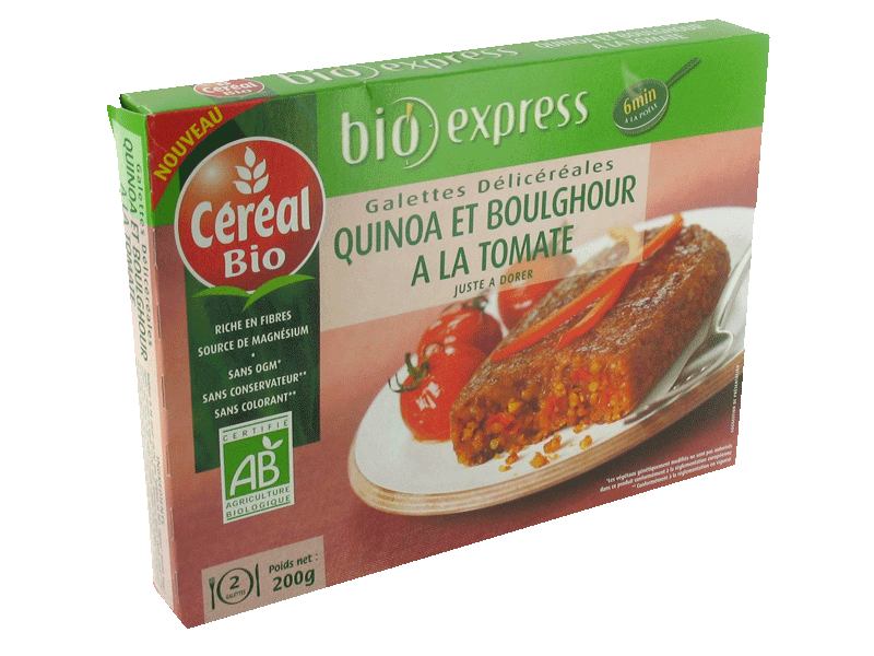 Cereal Bio galettes de quinoa et boulghour a la tomate 200g