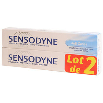 Sensodyne dentifrice anti-caries 2x75ml