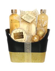Gloss! Body Luxurious Corbeille de Bain Gold Vanille & Tilleul 6 Pièces