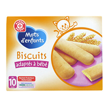Biscuits bebe Mots d'Enfants Des 10 mois 180g
