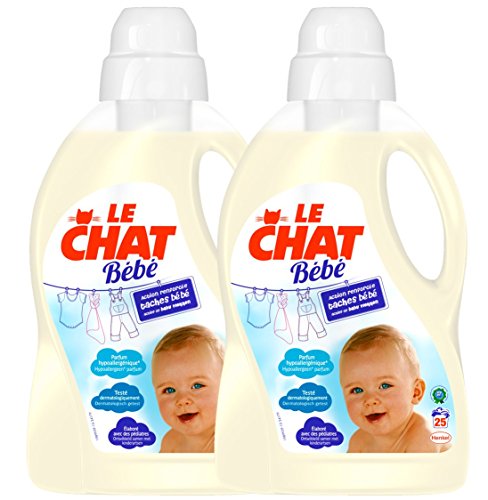 Le Chat Bébé Lessive Liquide 1,5 L / 25 Lavages - Lot de 2
