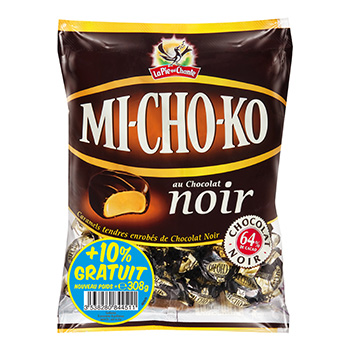 Mi-cho-ko Bonbons au chocolat noir et caramel