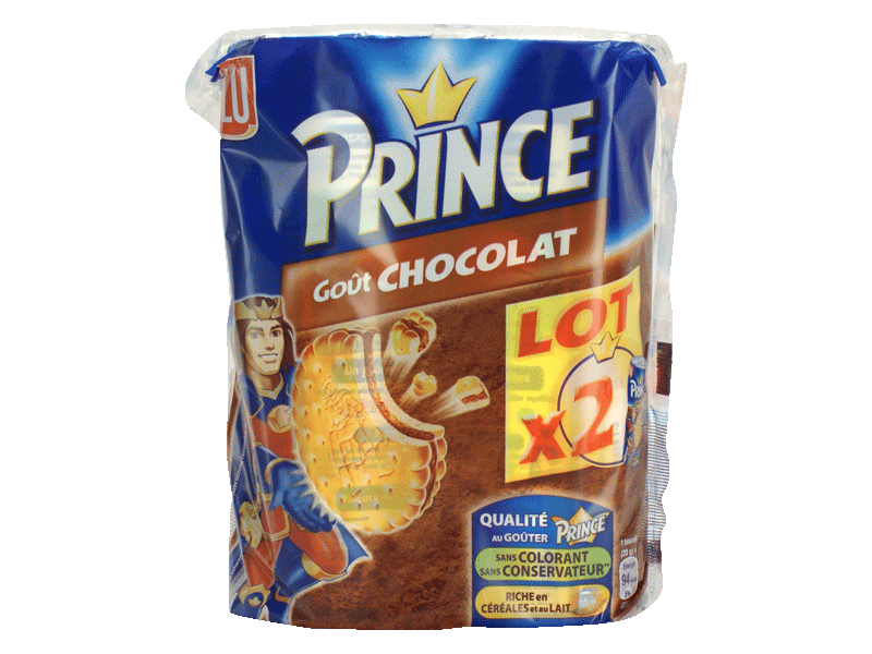 Prince, Biscuits cereales et lait fourres parfum chocolat