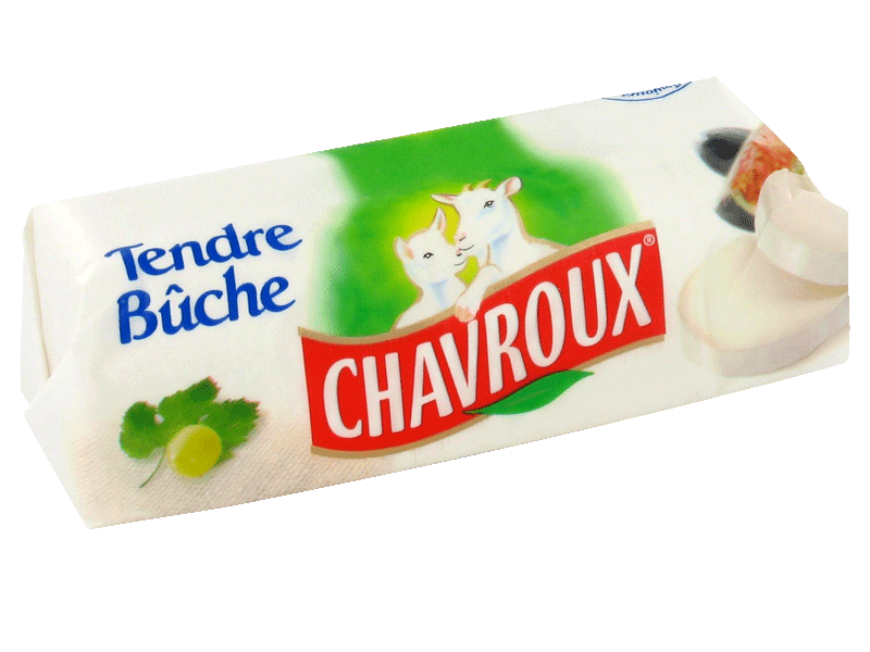 Tendre Buche de chevre au lait pasteurise CHAVROUX, 28%MG, 160g