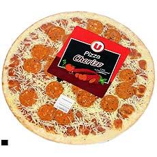 Pizza pate fine au chorizo U, 450g