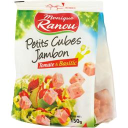 Monique Ranou, Petits cubes jambon tomate & basilic, le sachet de 150 g