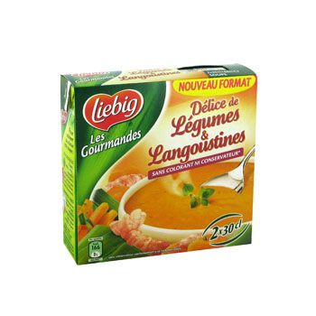 Soupe delice de legumes & langoustines, Les Gourmandes