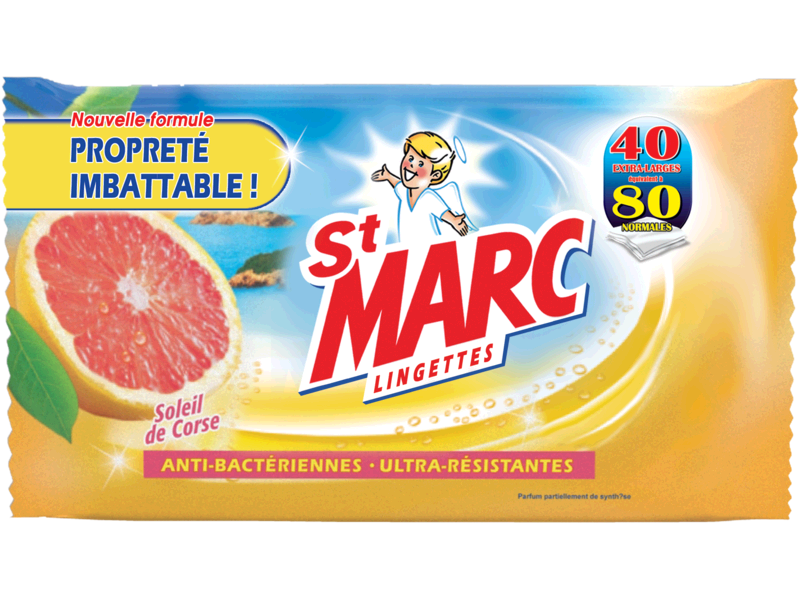 Lingettes nettoyantes St Marc Soleil de Corse x80