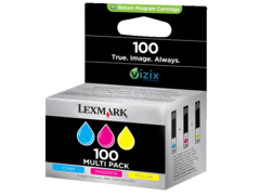 Lexmark, Cartouche pack couleur 100, le pack cyan, magenta et jaune
