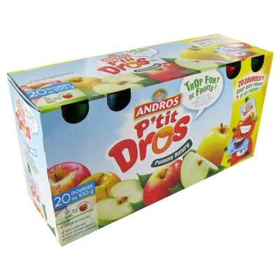Compote pomme nature sans sucres ajoutés - P'tit Dros