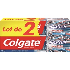 Colgate dentifrice maxfresh men 2x75ml