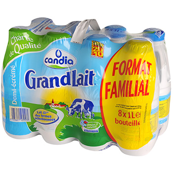 Grand lait 1/2 ecreme - Tous les produits laits demi-écrémés - Prixing