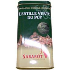 Lentilles vertes du Puy Sabarot, boite de collection de 500g