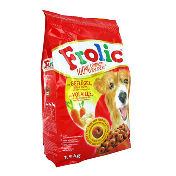Frolic, Croquettes a la volaille, legumes et riz pour chiens, le sac de 1,5kg