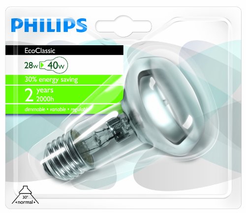 Ampoule Philips Halogen à réflecteur 28w culot E27 Blanc chaud 30°
